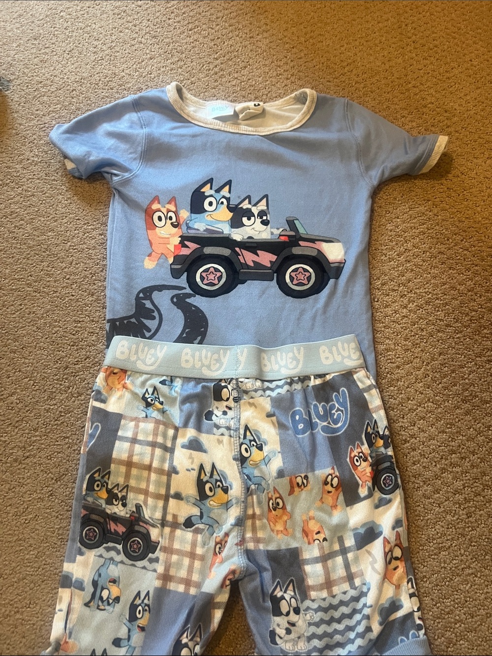 Kids on cotton. Size 8. Kids Light Blue Pajama Set - Blue